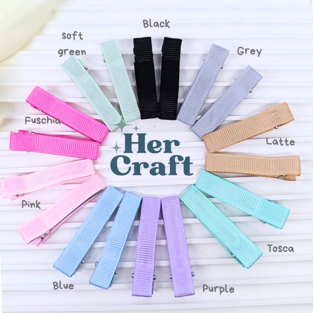 

HerCraft - Jepit Rambut Polos Warna 3cm - 4,5cm - 1 pak isi 12 pc / 1 lusin