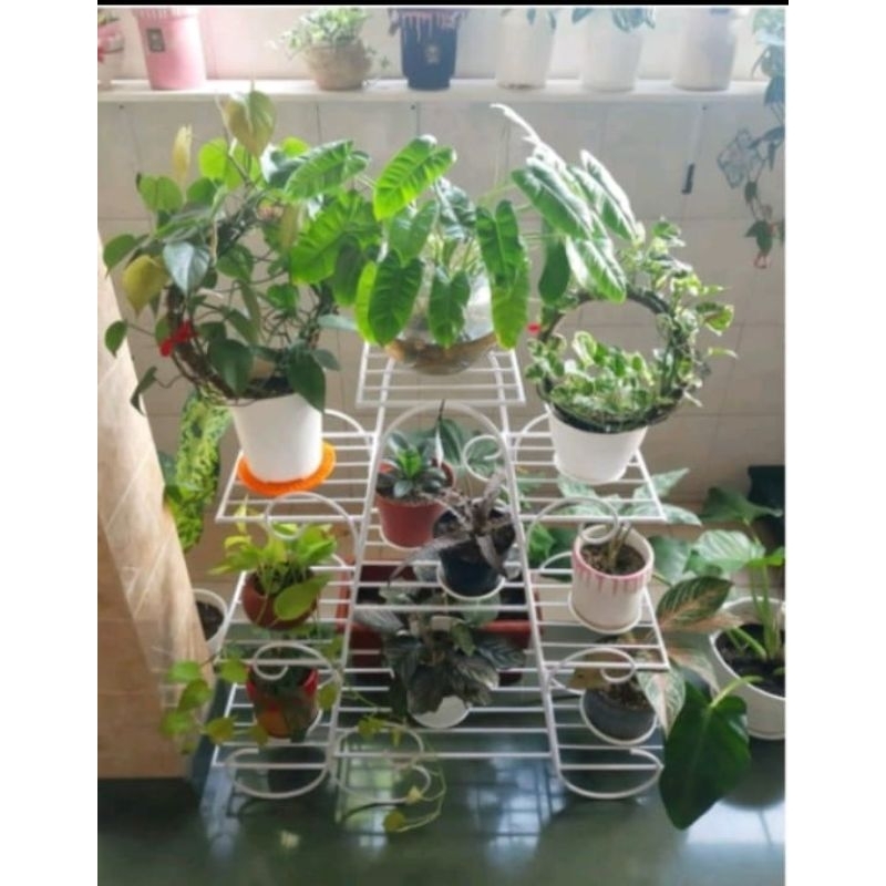 standing pot susun 9/ rak bunga besi susun 9