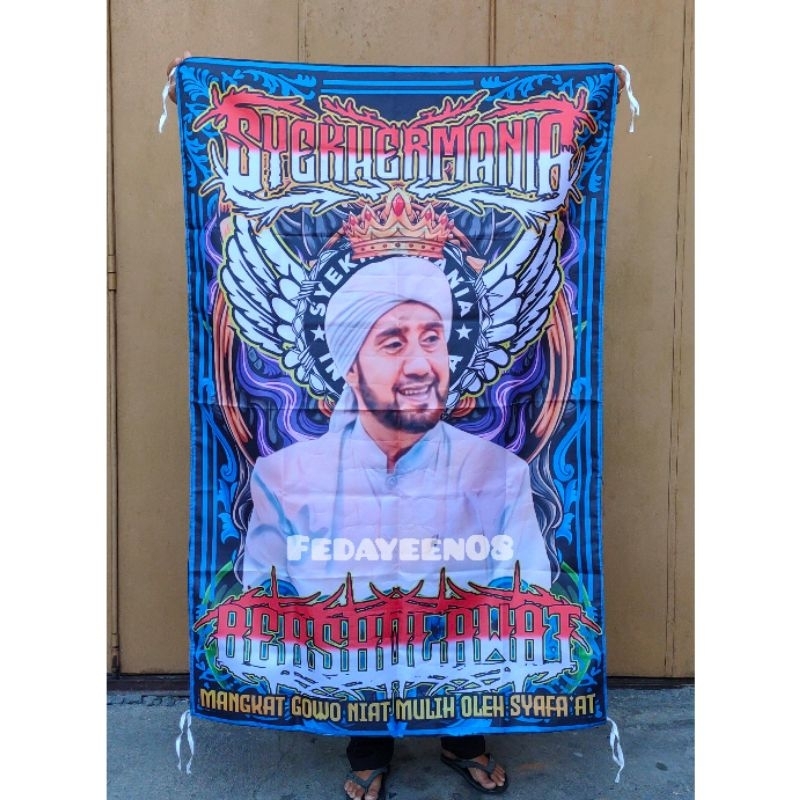 Bendera syekhermania 300x200cm.free stiker,full printing.