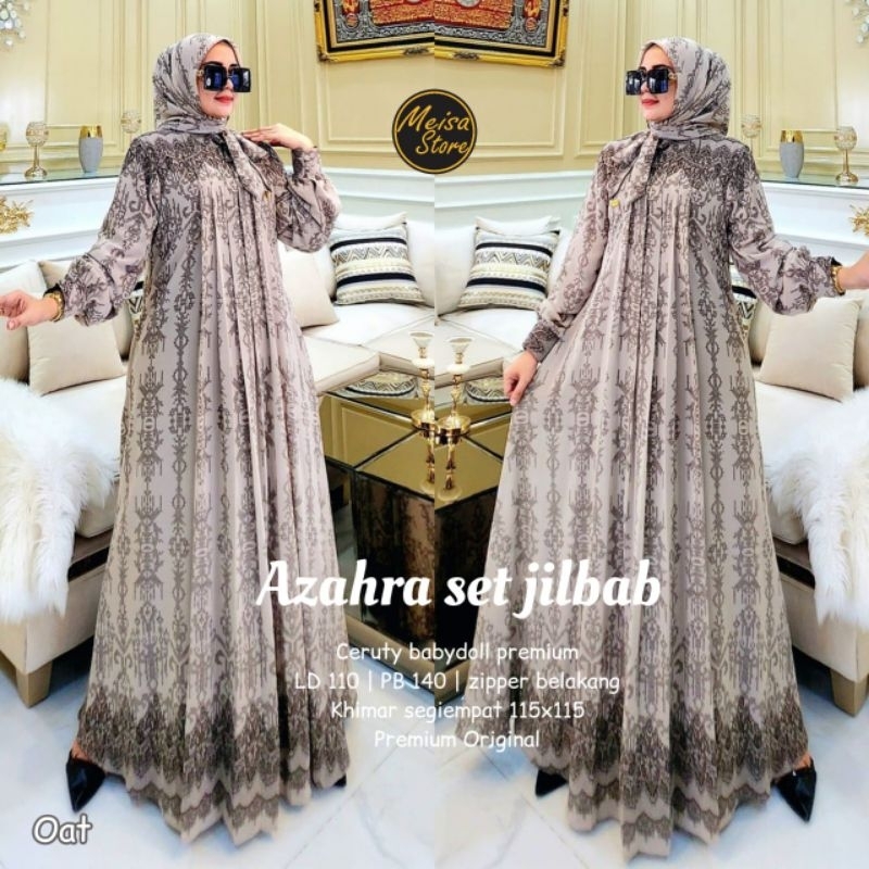 [[ RESTOCK ]] AZAHRA SET HIJAB BY MEISA NAGITA SET + SWISS SET ORI BY SPASSY JIRAN #1 #2 #3 #4 #5 #6