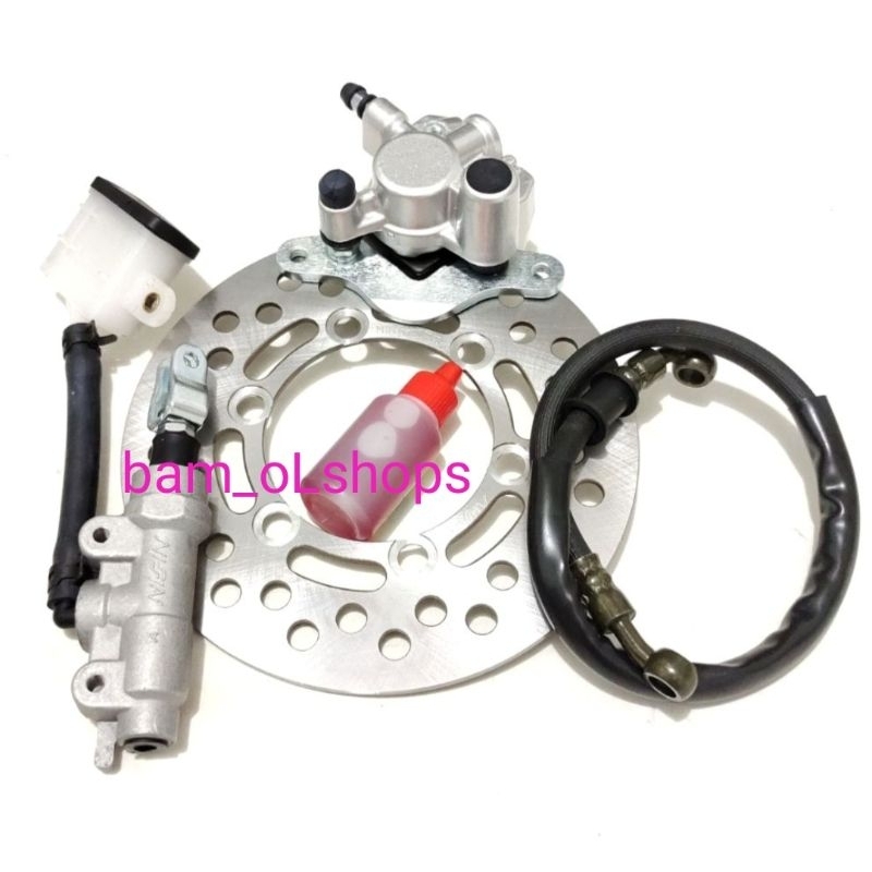 minyak rem+piringan+selang rem+tonjokan master+kaliper belakang Kawasaki klx 150 L G S BF Dtracker