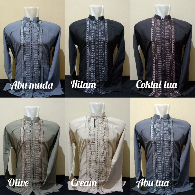 BAJU KOKO ERLITA PRIA DEWASA LENGAN PANJANG WARNA (COD)