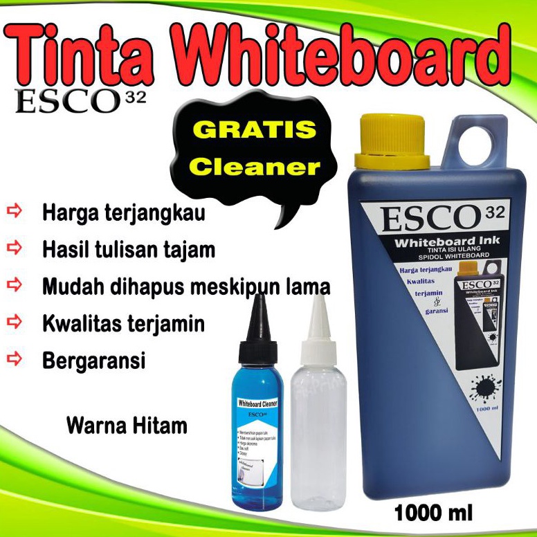 

Murah Tinta whiteboard papan tulis esco hitam 1 ml 96