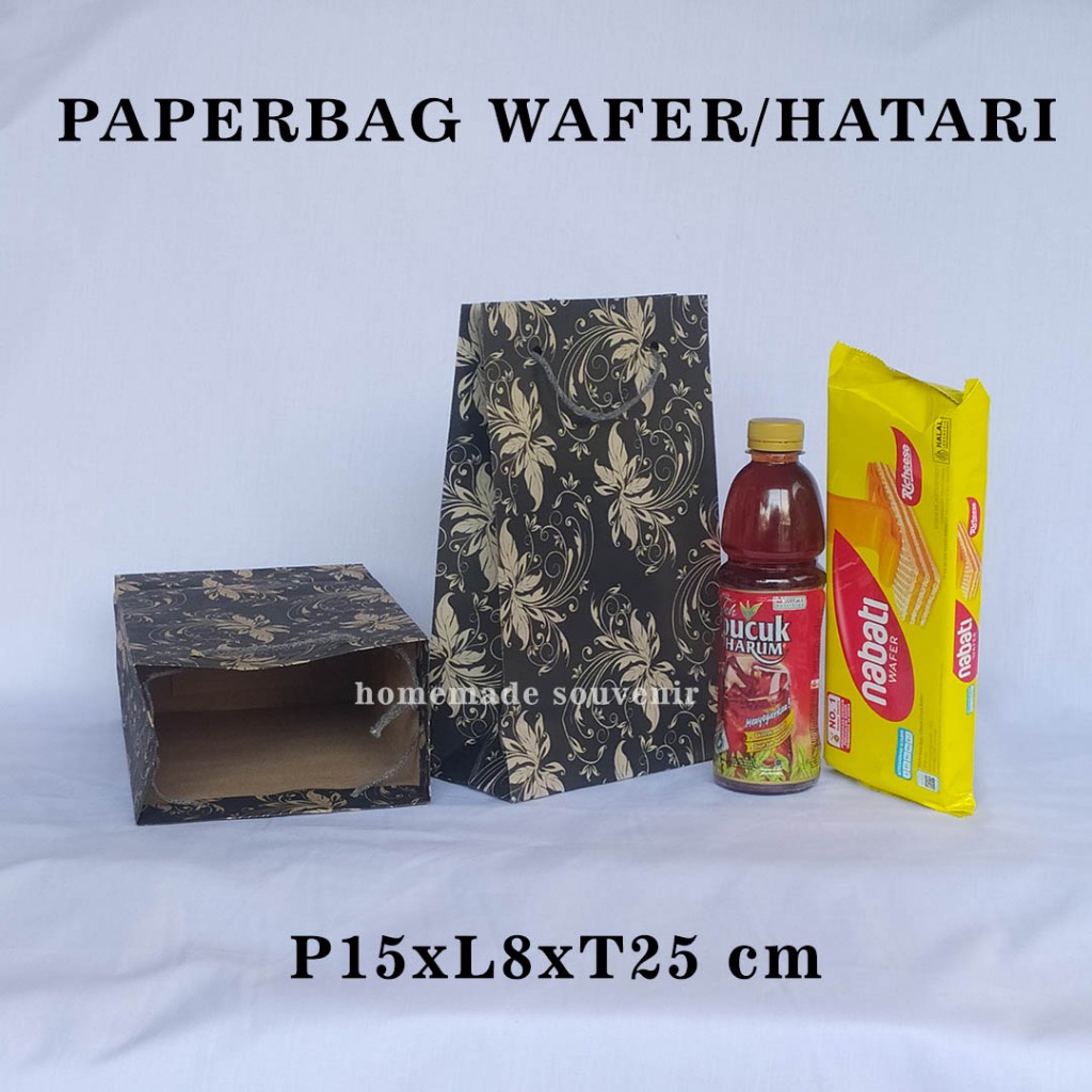 

Tas Souvenir Kertas Ukuran Wafer Motif Random 15x8x25 cm - 1 Pcs, Cocok untuk Hadiah & Tas Kado