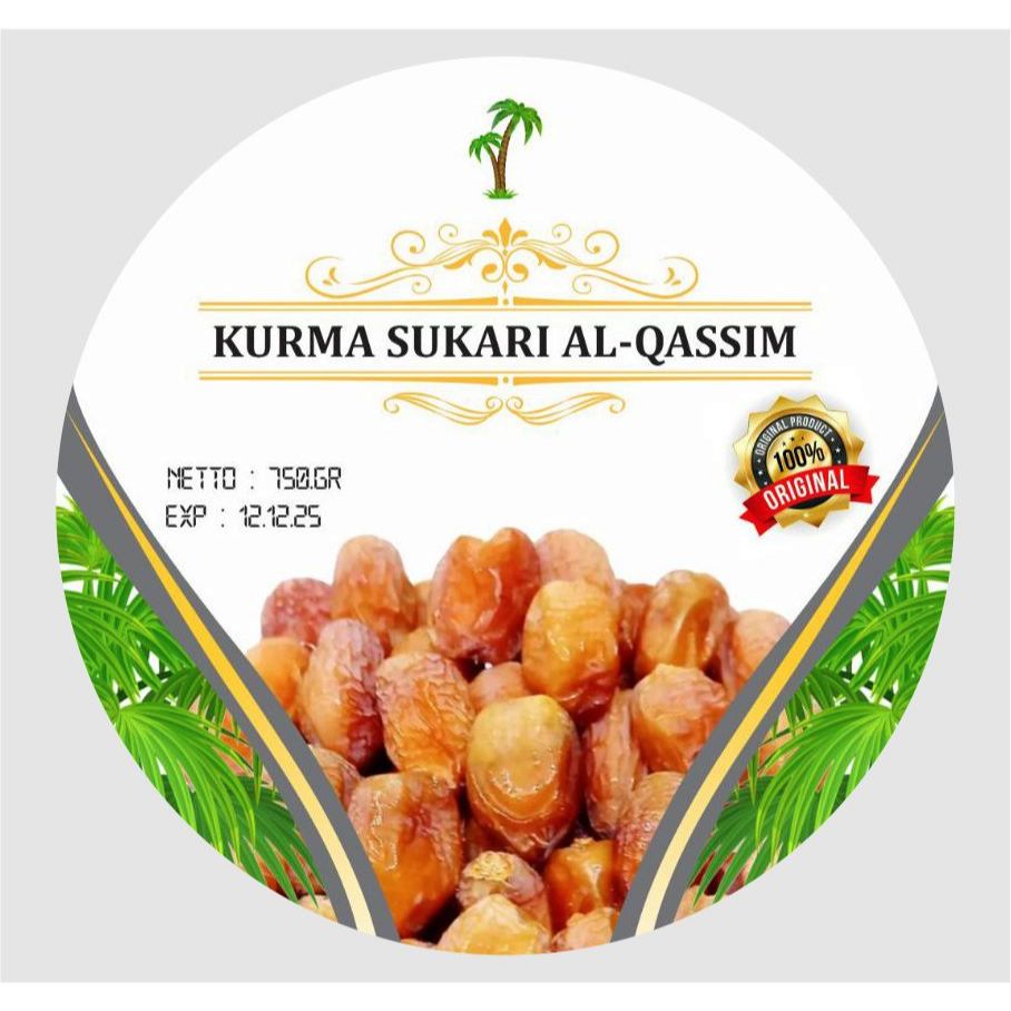 STIKER ALQASIM / STIKER KURMA SUKARI / LABEL KURMA / BEST SELLER //STIKER KURMA/RAMADAN/RAMADHAN.