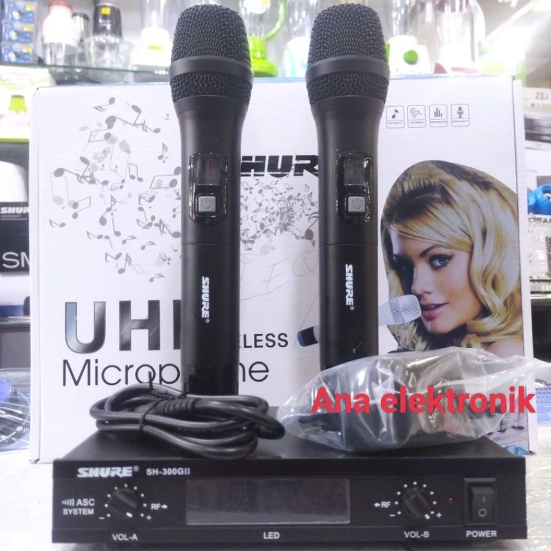 MIC WIRELESS SHURE SH-300GL  KUALITAS TERJAMIN