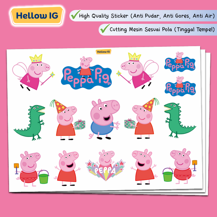

STICKER PEPPA PIG | STIKER BOTOL KOPER LAPTOP HP WATERPROOF HIGH QUALITY