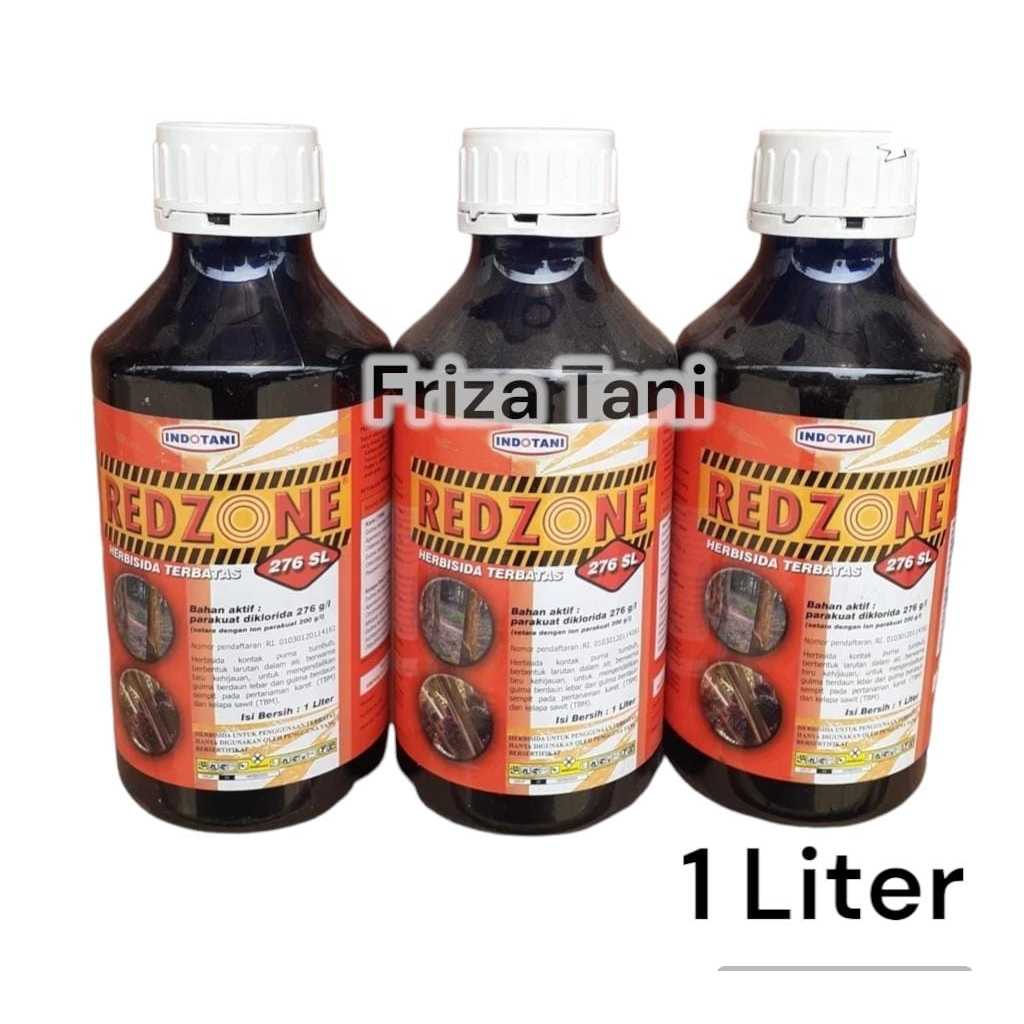 Redzone 276SL 1 Liter Herbisida  Parakuat diklorida 276g/l Untuk Pembasmi Rumput gramoxone Indotani
