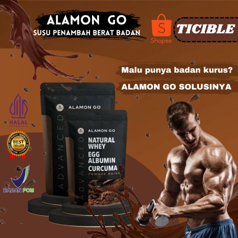 Susu Alamon Go Penambah Berat Badan Alamon Go Natural Whey Albumin Temulawak Ribuan Testimoni Paket 