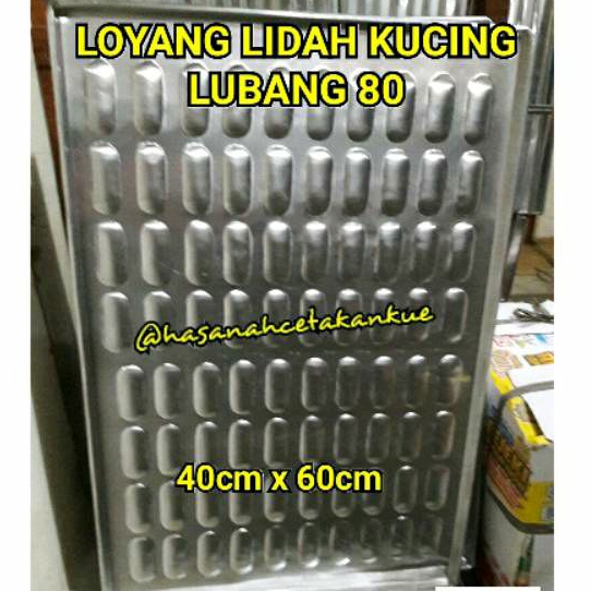 Loyang Lidah Kucing BESAR isi 75 lubang ukuran 40 x 60 Alumunium TEBAL
