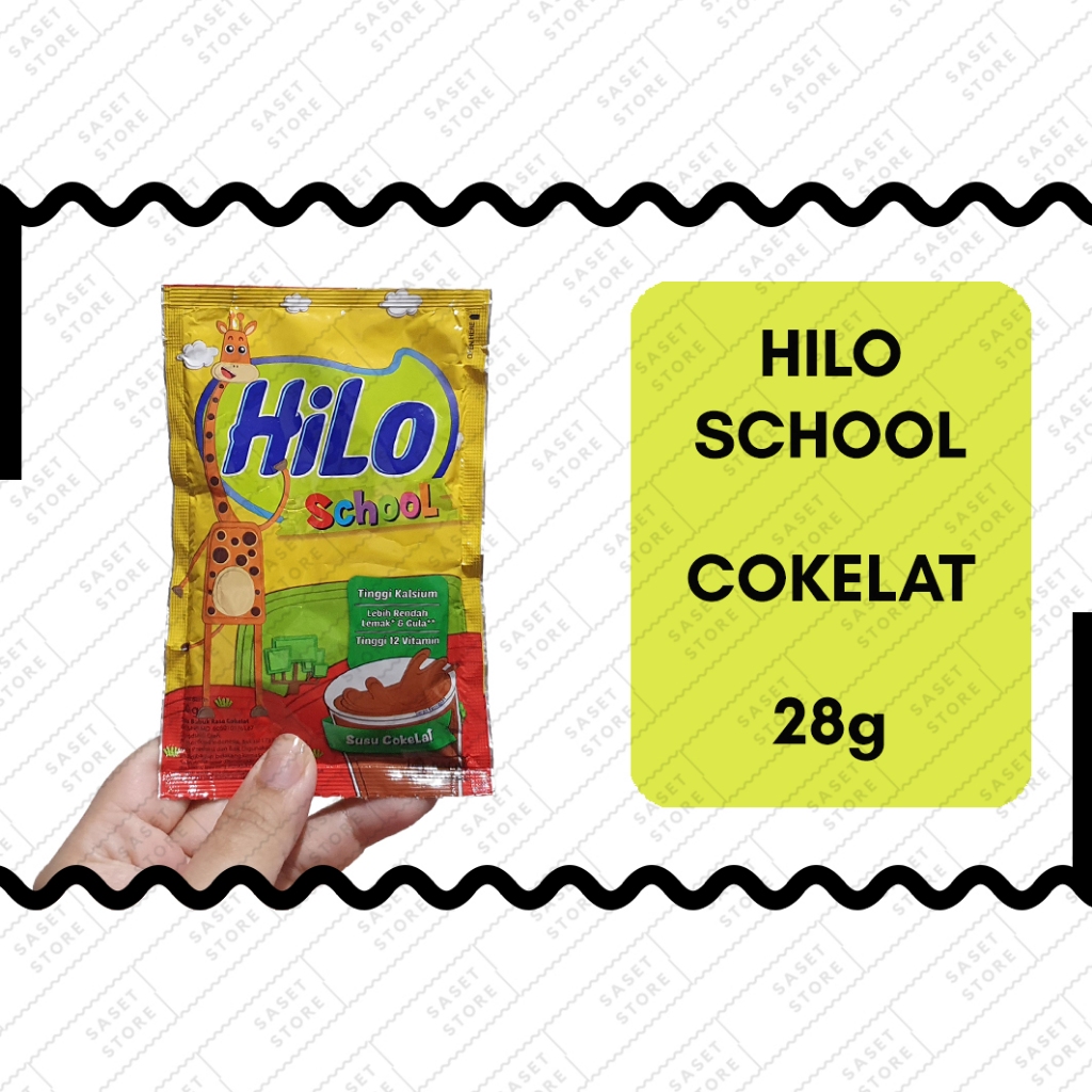 HiLo School Cokelat 30g Sachet Susu Bubuk Instan Coklat