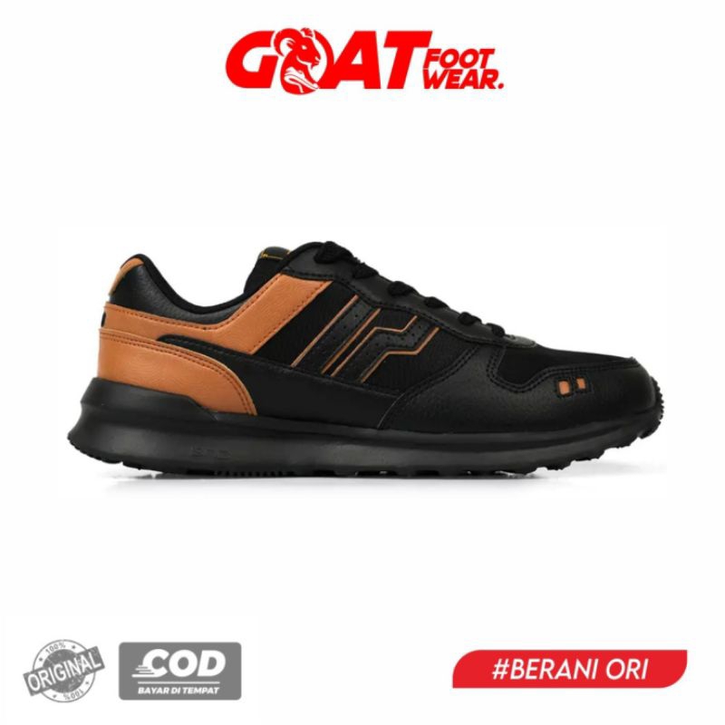SEPATU PIERO JOGGER CNY BLACK BROWN SEPATU CASUAL SNEAKERS SEPATU PRIA HITAM
