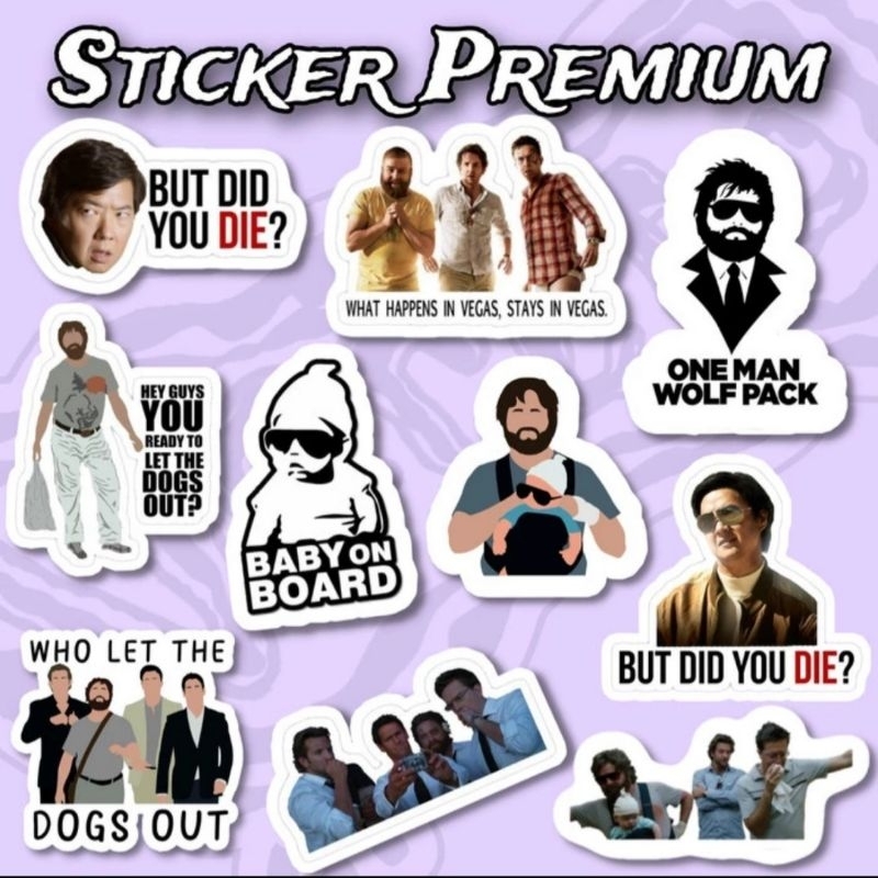 

Sticker the hangover Pack 10pcs Premium Waterproof