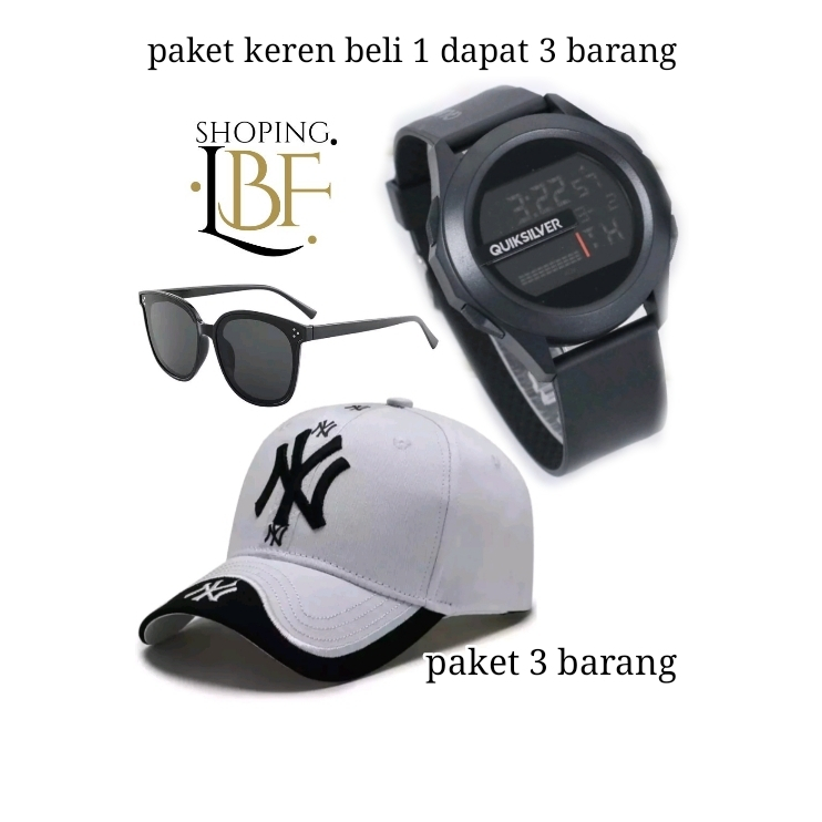 [PAKET KEREN PROMO KEJUTAN] KACAMATA HITAM KEREN GERATIS TOPI DISTRO PRIA DAN JAM TANGAN PRIA TALI K