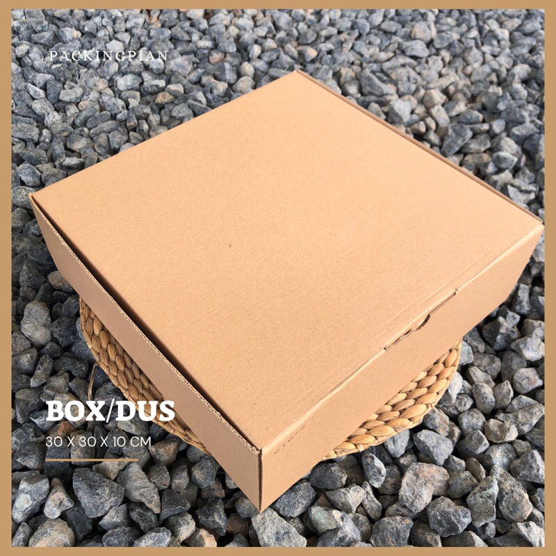 

(30x30x10cm) Dus Die Cut Packing Box Hampers Polos Coklat