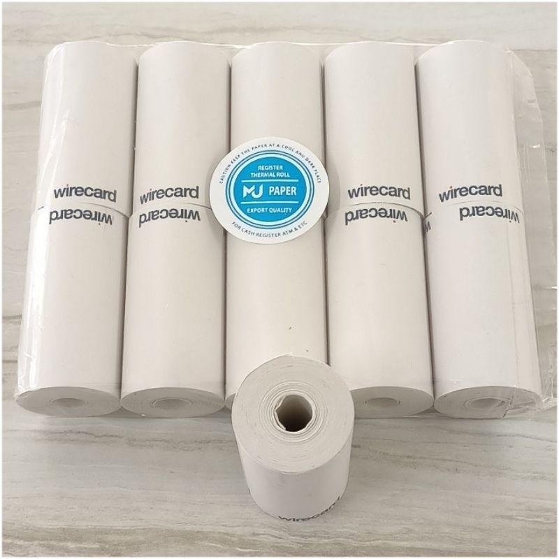 

Kertas Thermal Logo Wirecard 58X30/57X30 Paket 10 Roll/1 Pack