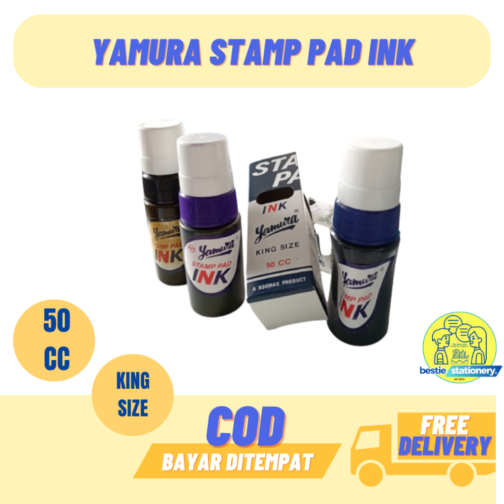 

YAMURA STAMP PAD INK / TINTA STEMPEL 50cc KING SIZE 1Pc