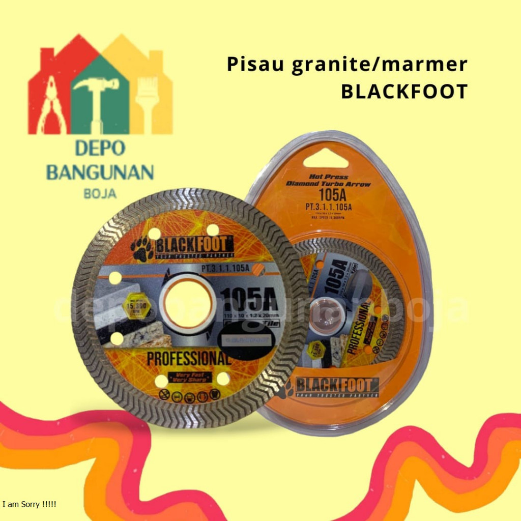 (5.14) Pisau Granit / Keramik BLACKFOOT / Mata Potong Gerinda BLACKFOOT