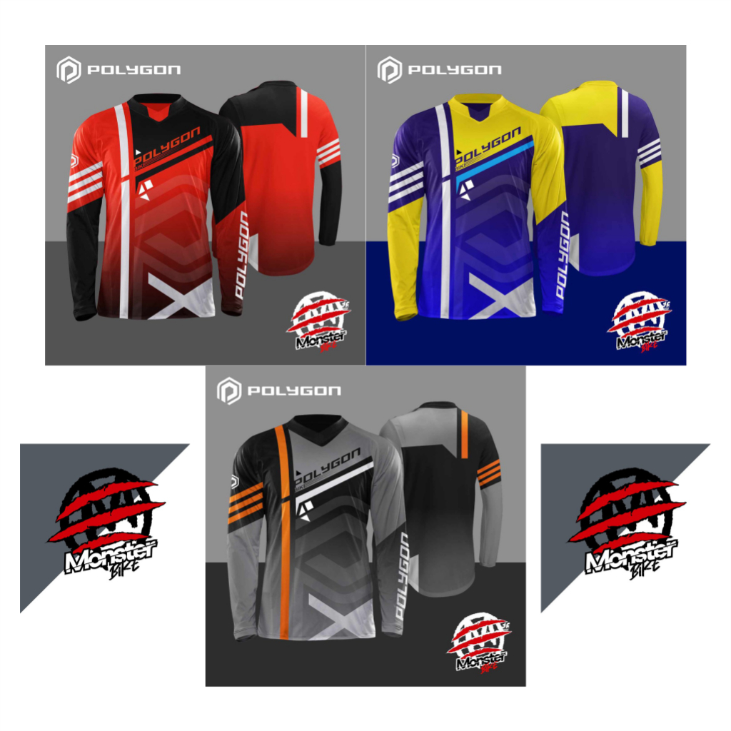 Jersey sepeda downhill mtb polygon Indonesia custom