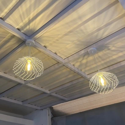 aiRustic - Lampu gantung minimalis lampu gantung hias vintage aiRustic terbaru GRUP C putih