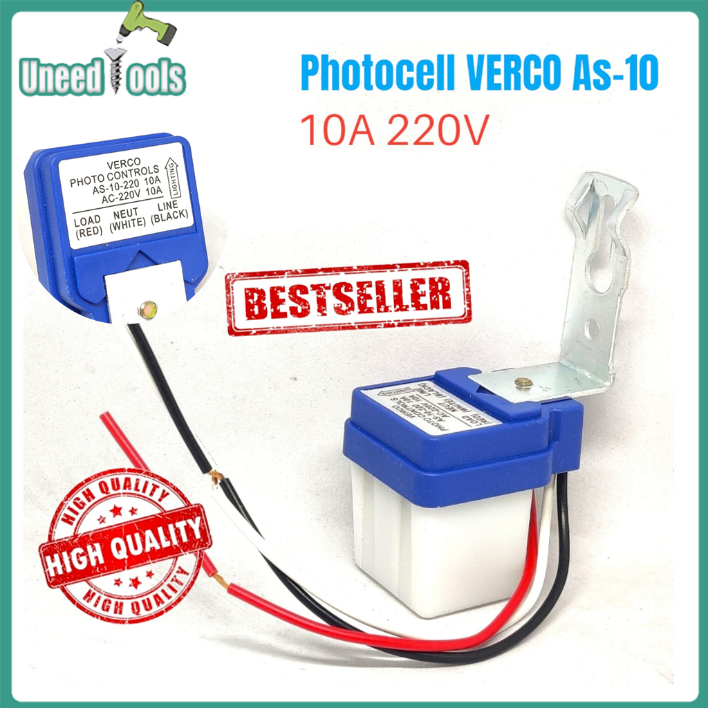UNEEDTOOLS SENSOR CAHAYA LAMPU LED (AS-10 ) PHOTO CELL SENSOR CAHAYA SAKLAR OTOMATIS SIANG MALAM