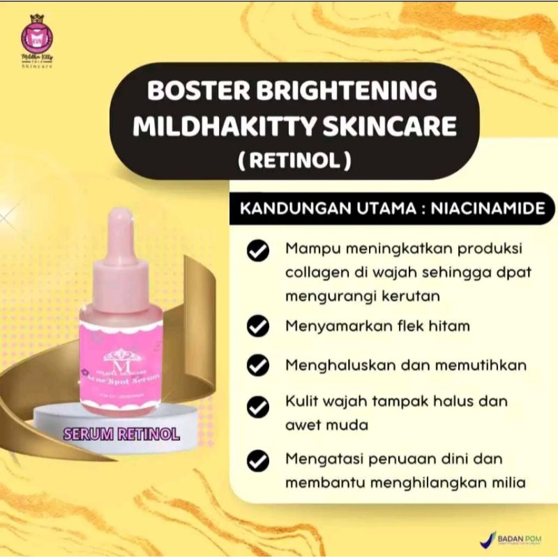 SERUM GLOWING PELICIN RETINOL ACNE SPORT MILDHAKITTY SKINCARE