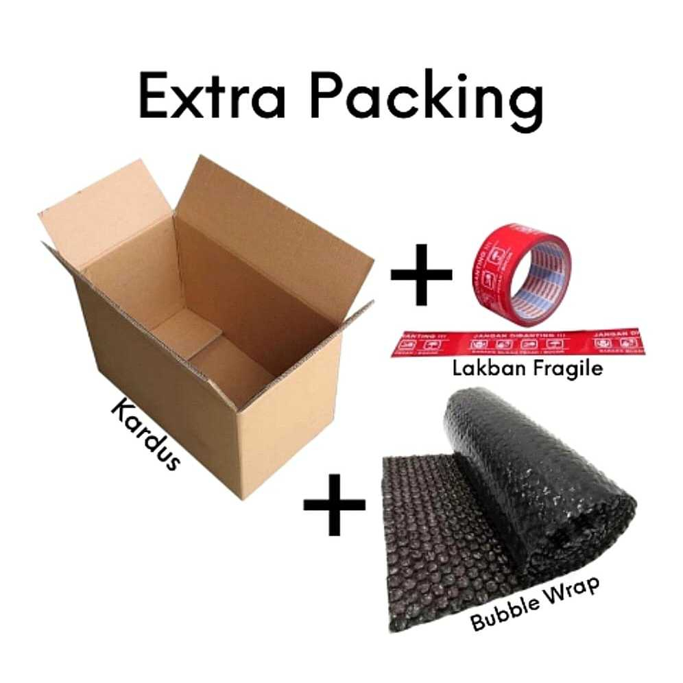 

( Extra Packaging ) Packing Tambahan Dus + Bubble Wrap Extra Safe + Fragile Sticker Extra Aman