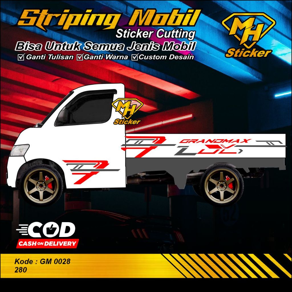 Sticker Striping Variasi Pickup Granmax, Mitsubishi L300 - Carry New - Granmax Pickup - Variasi Pick