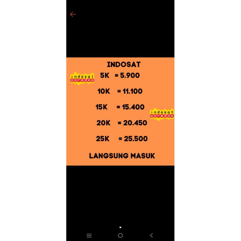 Pulsa indosat 5k