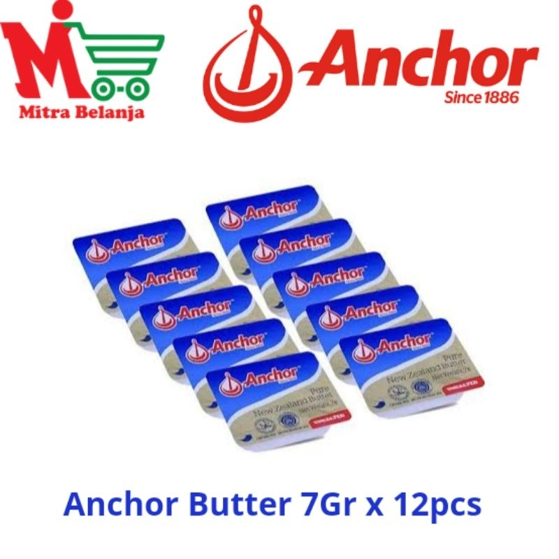 

Anchor Butter Unsalted isi 7g x 12 / Butter Mpasi