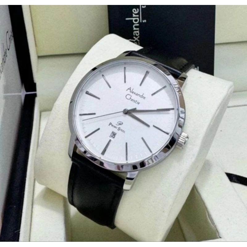 Jam Tangan Pria Original Alexandre Christie AC1028MD Kulit