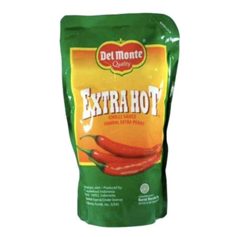 

Delmonte Sambal Extra Hot 1 kg 1 Dus isi 10 pcs / Saus Sambal Del Monte / Delmonte Extra Hot Chilli 10 x 1 kg/Dus/Karton