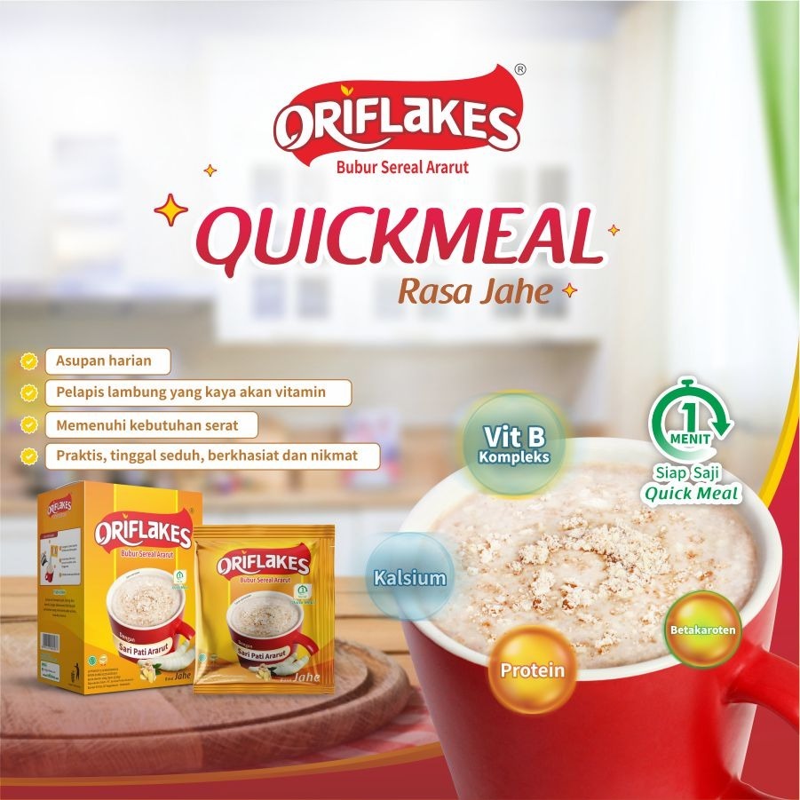 

Oriflakes sereal daily quickmeal sachet 150 Gram - Jahe