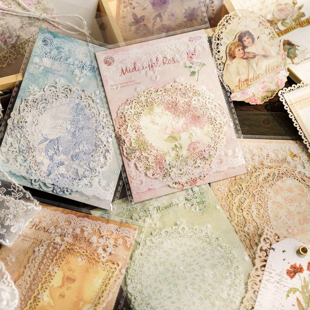 

05 Kertas Dekorasi LACE Jurnal Motif Renda Writable Paper Deco Paper Scrapbooking / Paper Doilies l Dollies / kertas Renda / Kertas laces /DIY Deco Sticker Stiker Bujo / scrapbook / journal junk / Jurnal / Buku Diary / sticker Retro