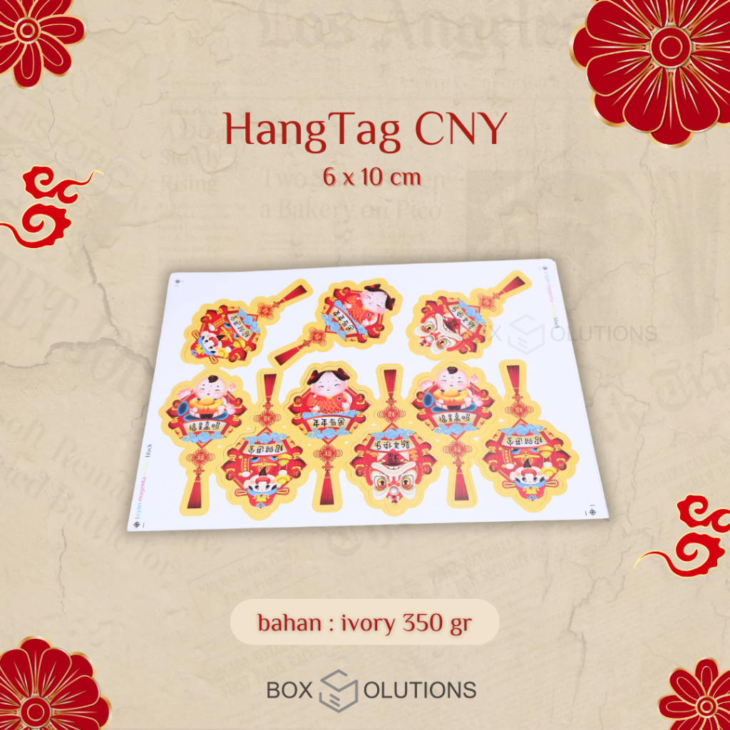 

HangTag label CNY 23E premium / HangTag Imlek / HangTag Sincia 6x10 cm (per lembar)