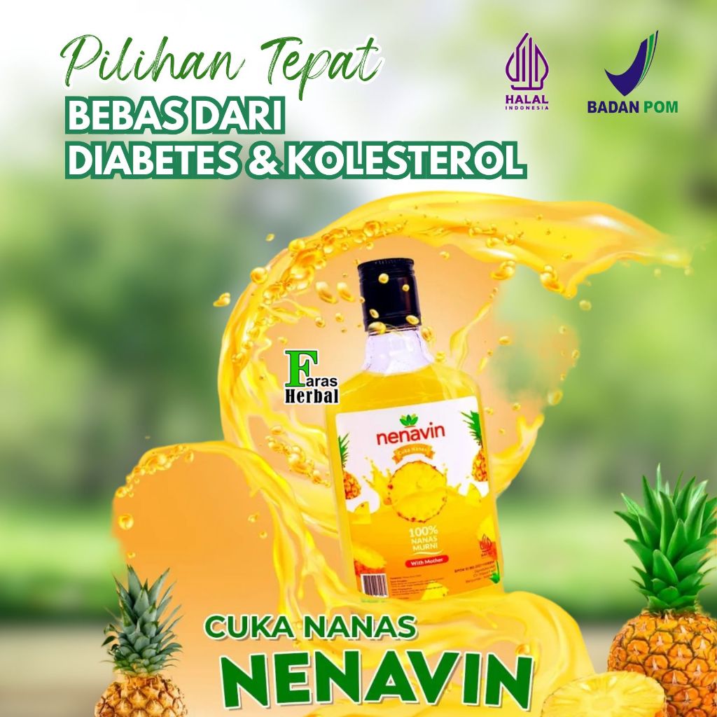 

NENAVIN Cuka Nanas Asli 100% Cuka Nanas Nenavin BPOM Obat Diabetes Herbal Diabetes Paling Ampuh Alami Tanpa Bahan Kimia Kaya Insulin Ampuh Kontrol Gula Darah Halal MUI dan BPOM