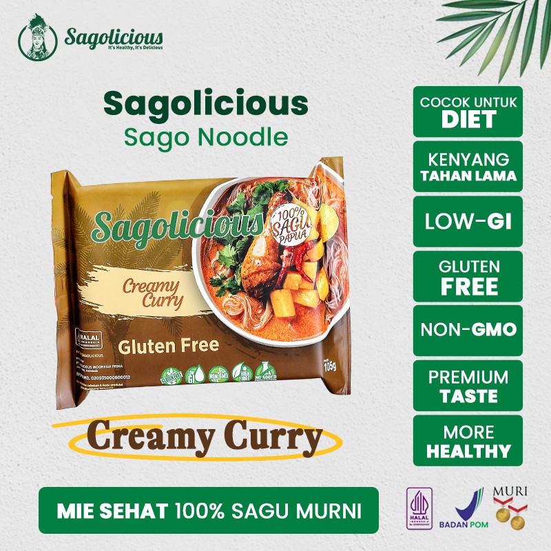 

SAGOLICIOUS MIE CREAMY CURRY 105GR | MIE GLUTEN FREE