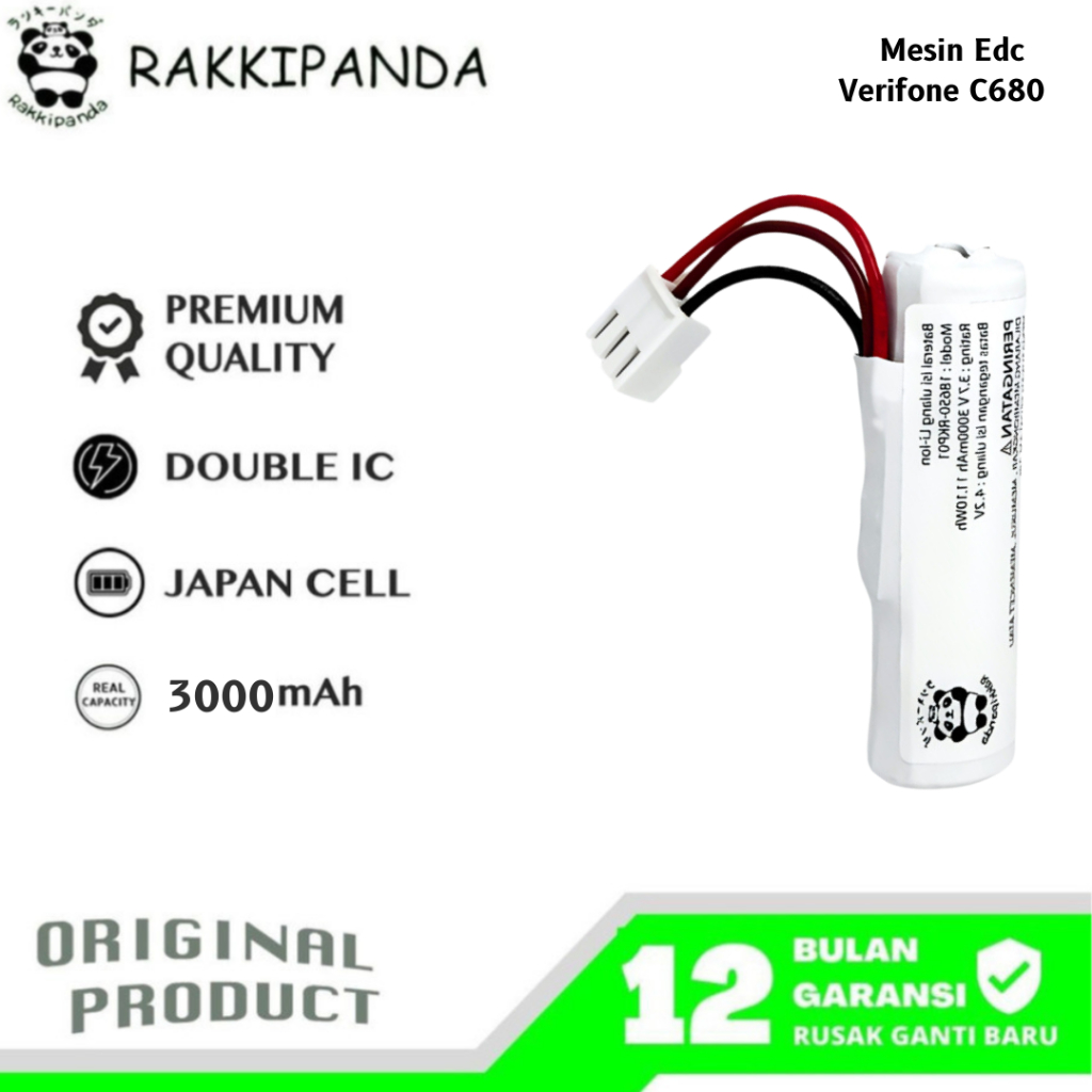 RakkiPanda - Baterai Mesin Verifone C680