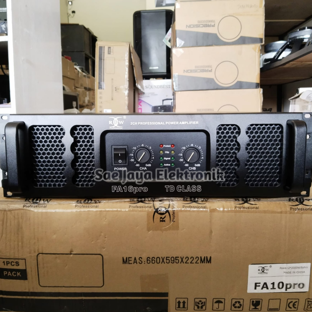 Power Amplifier RDW FA16000 / FA 16000 / FA 16 PRO / FA16 PRO Class TD - 2 channel