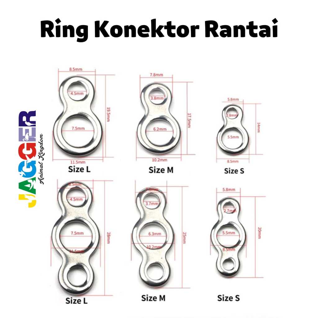 Ring 8 Connector New R Stainless Penyambung Rantai Burung