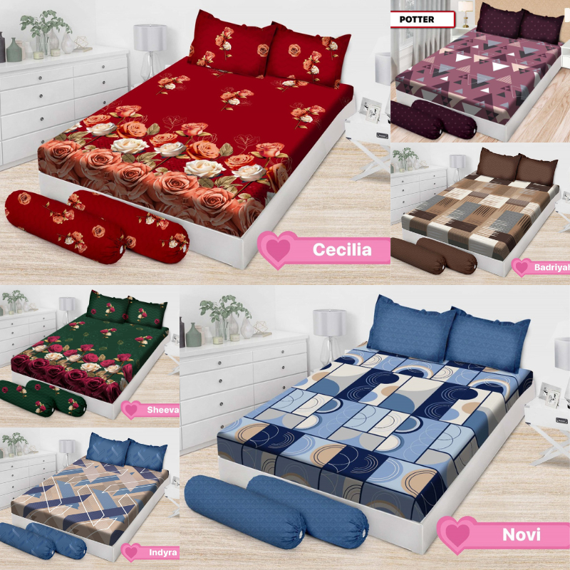 sprei BONITA EMILIA BANTAL 4 B4 ukuran 180x200 (BISA COD) MOTIF TERBARU ukuran king, nomor 1 -- part