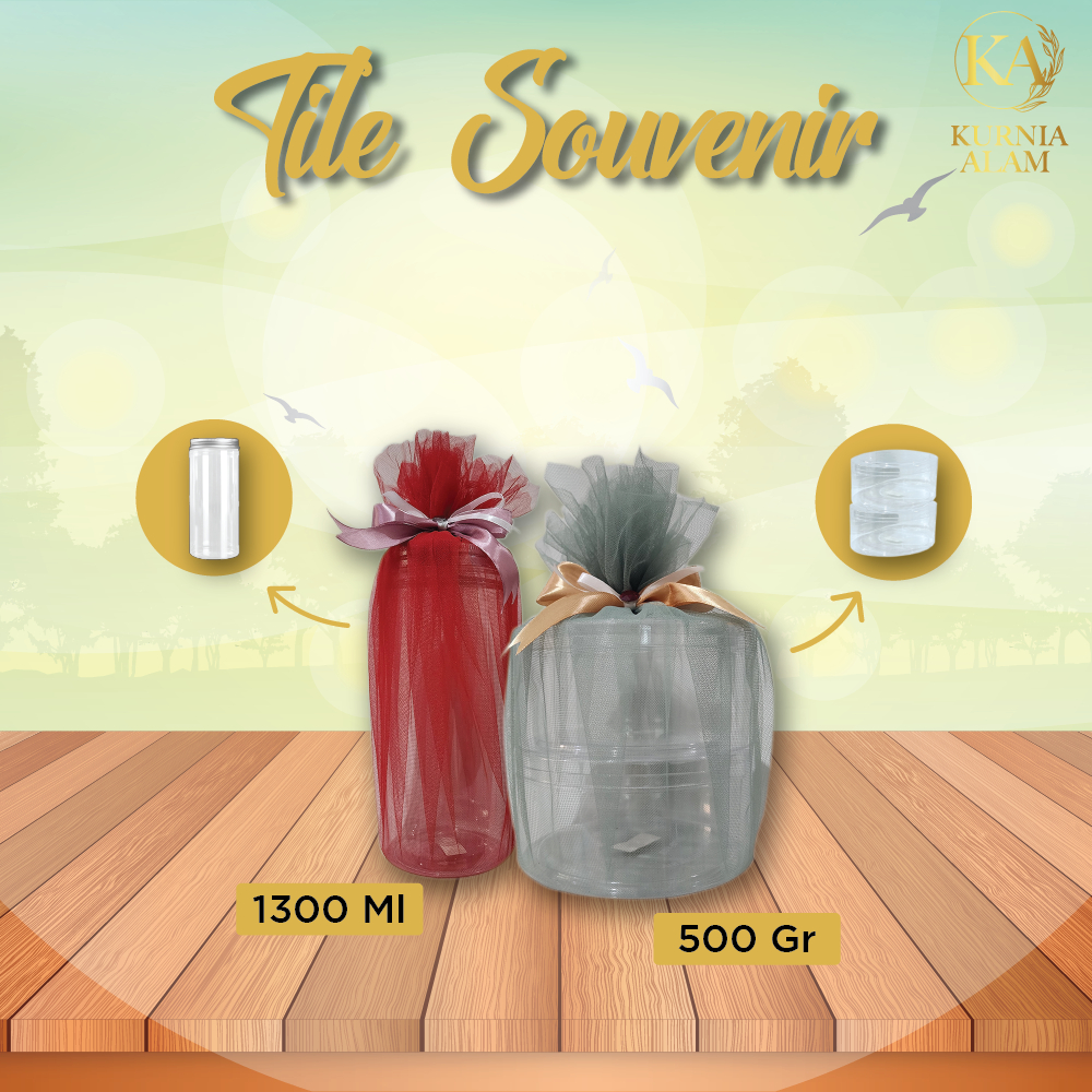 Kain Tile Souvenir Tile Hampers Pembungkus Toples Jar 500gr Tumpuk 3 Ukuran 60cm x 60cm