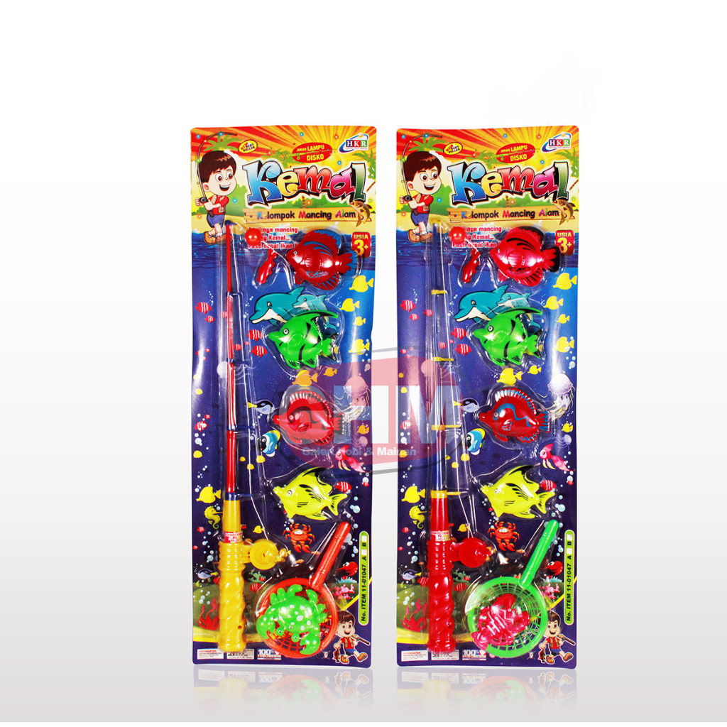 Mainan Anak Pancingan Ikan Magnet Full Set JUMBO/ Mainan Alat Pancing dengan Keranjang Kepiting