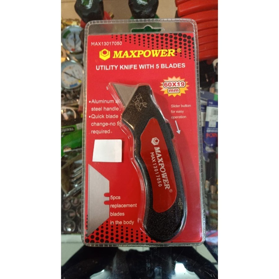 

Maxpower Utility Knife With 5 Blades 60x19mm