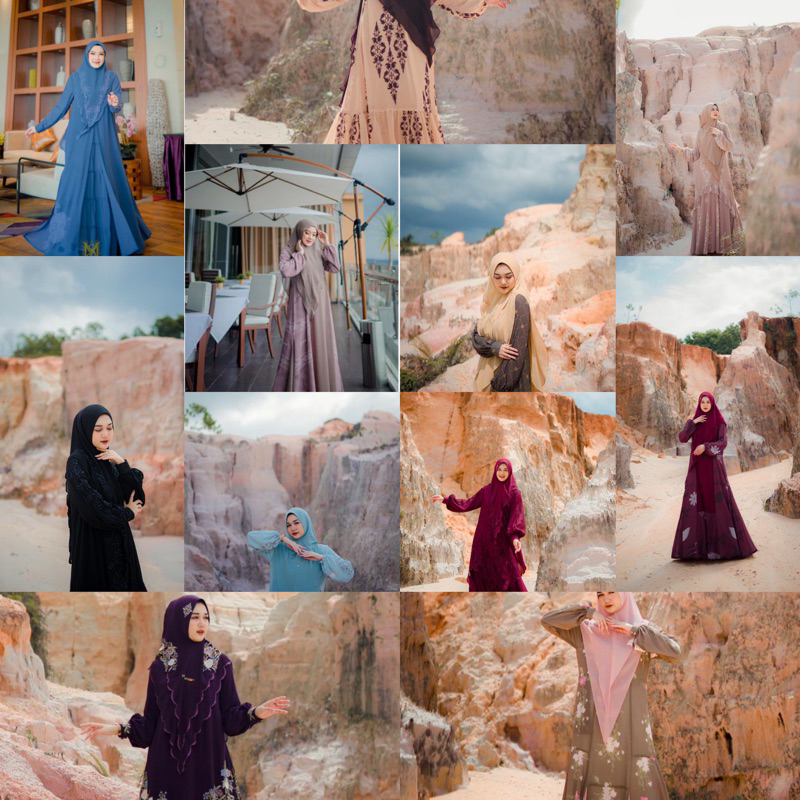 PUCUK REBUNG MAGENTA MONOGRAM BROWN GLAMOUR ROSE PUCUK REBUNG BROWN YOLANDA DRESS PUCUK REBUNG TURQU