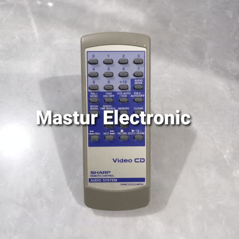 REMOTE REMOT DVD VCD HOME THEATER SHARP RRMCG0252AWSA ORIGINAL