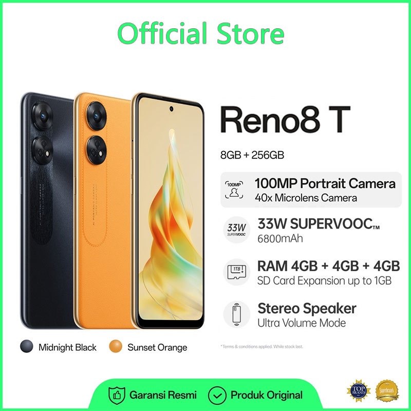 【 Produk baru】HP Reno 8T 5G Handphone android 7.5inci 12GB + 512GB Garansi resmi Gratis Ongkir Garas