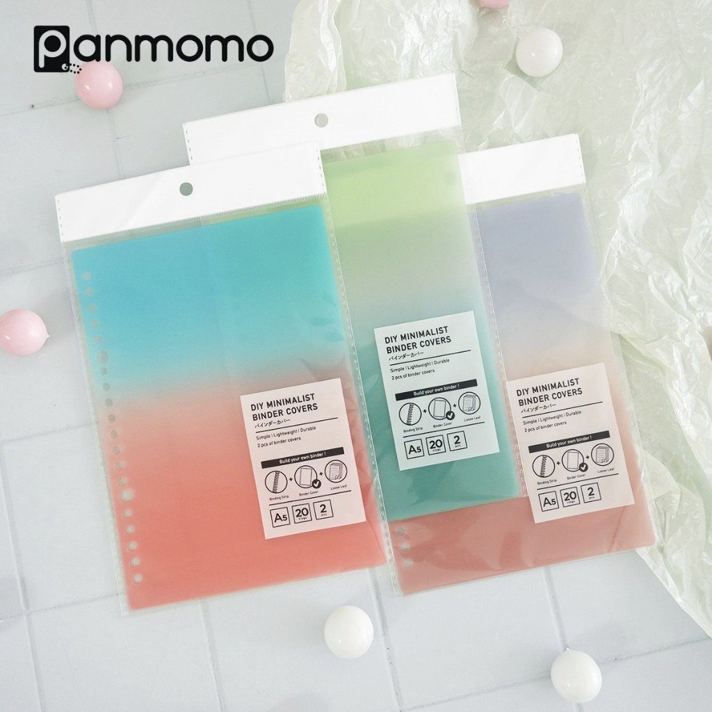 

Panmomo DIY Minimalist Binder Covers 2pc Gradient A5 - Sampul Binder / Cover Binder Dua Warna