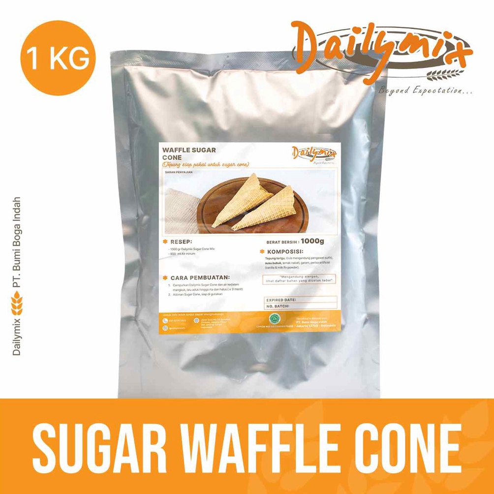 

ART Y55O Dailymix Tepung Premix Sugar Waffle Cone Instant Waffle Cone Instant Cone Es Krim Premix Cone Waffle