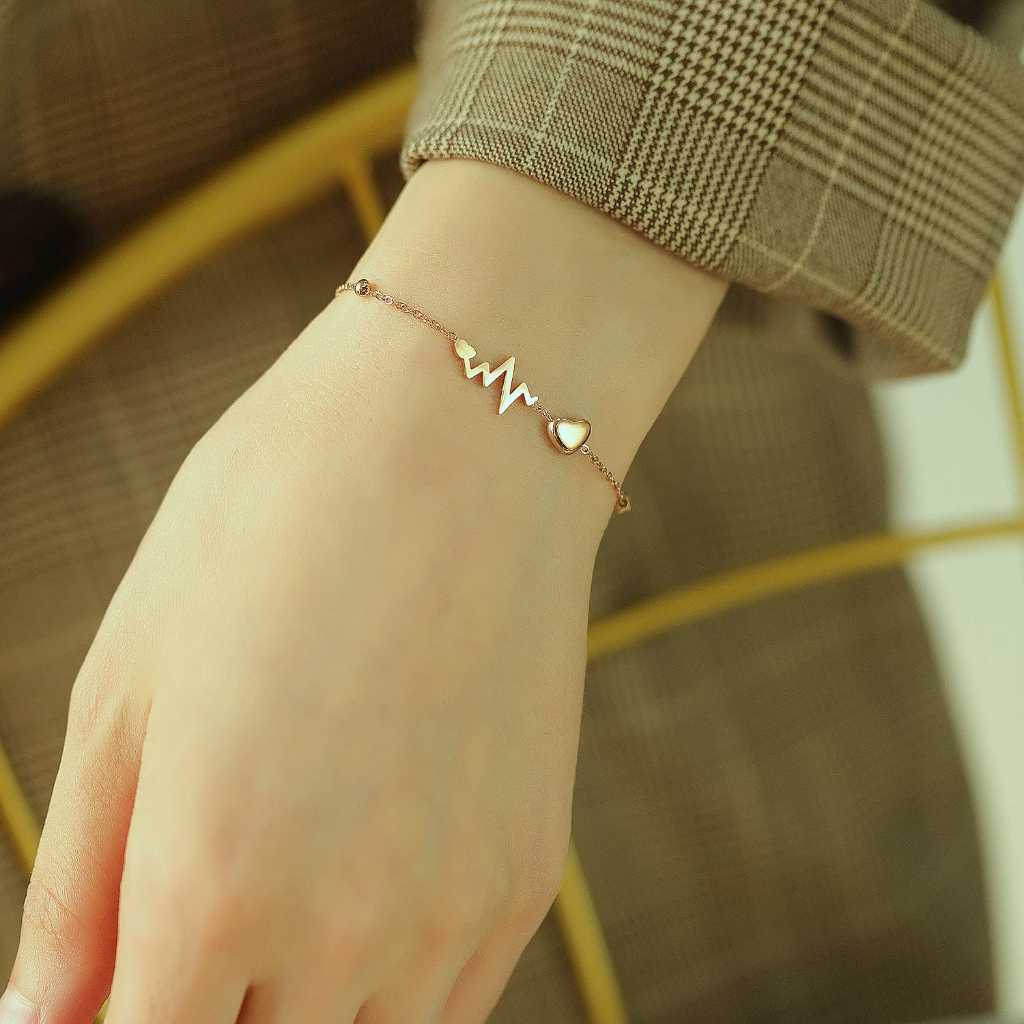 Gelang Rantai Titanium Wanita Titanium / Gelang Wanita Dewasa / Gelang Titanium